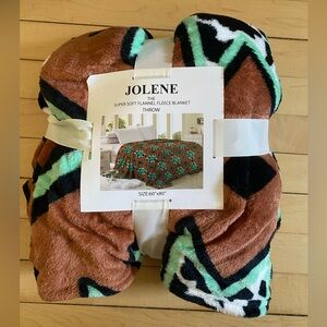 Western style, super soft flannel fleece throw blanket